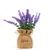 Burlap Artificial Lavender Pot
