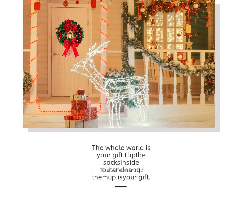 Рождественский венок с гирляндами: 40 см подвесное украшение для дверей