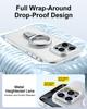 Oatsbasf for iPhone 16 15 Pro Max Phone Case with Magsafe 360°Rotatable Magnetic Ring Stand Transparent Bumper Protective Cover