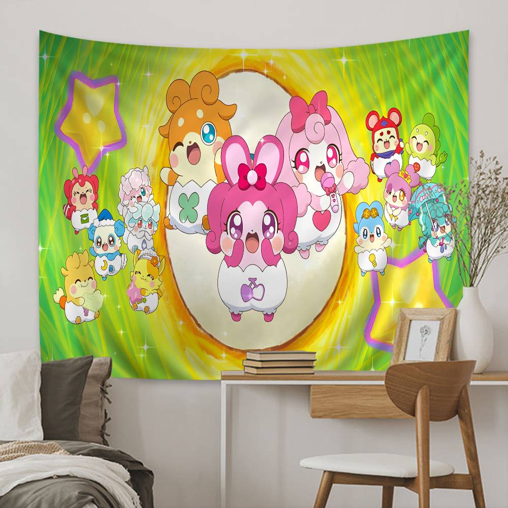 Cocotama Anime Cartoon Tapestry Art Science Fiction Room Home Decor Wall Hanging Home Decor