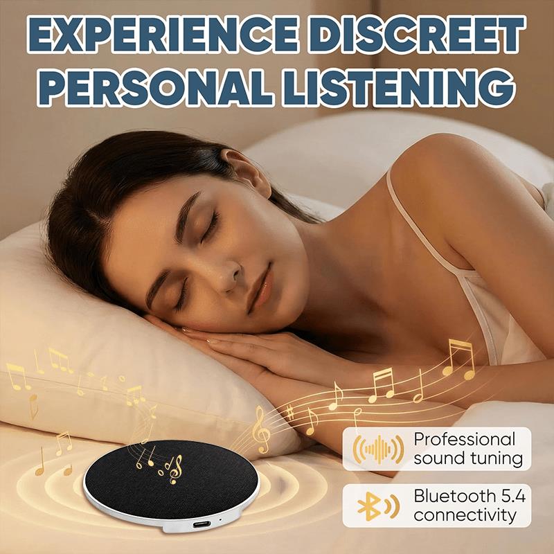 Under The Pillow Speaker Mini Bone Conduction Wireless Sleep Assist with Stereo Bass Support And Auto-Off for Deep Sleep
