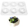 Mousse Cake Mold Food Grade BPA Free Heat-Resistant Dishwasher Safe 6-Cavity DIY Fondant Chocolate Mold