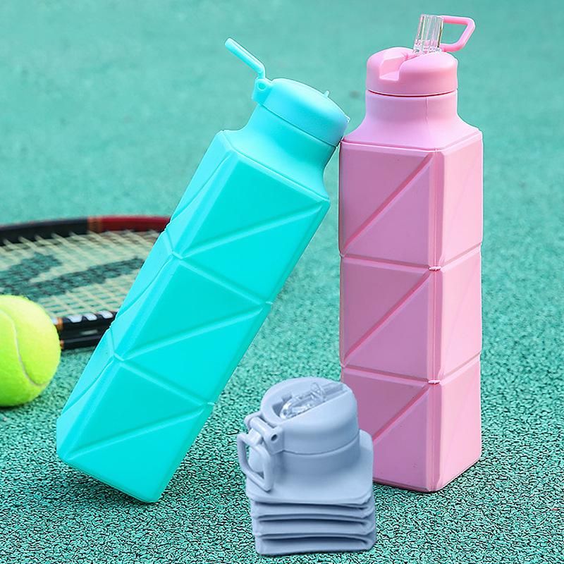 Складная силиконовая спортивная бутылка для воды для активного отдыха
