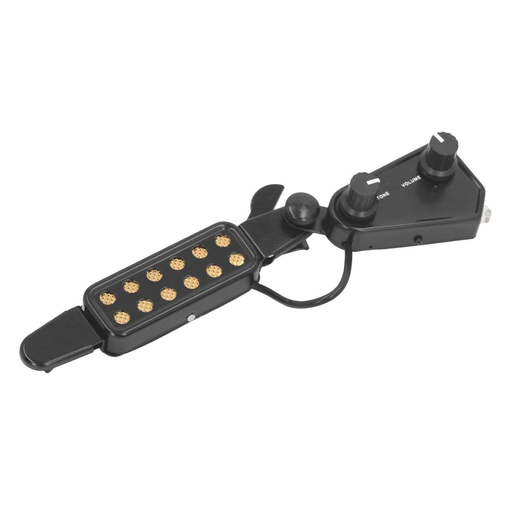 Acoustic Guitar Pickup Volume Adjustable Magnetic Guitar Pickup with 3 Meters Cable Black