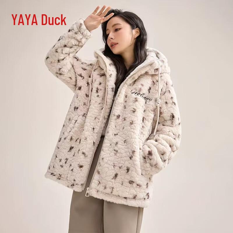 YAYA Women's Hooded Lambswool Lined Down Jacket