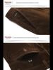 Men's Corduroy High-Waisted Loose Casual Trousers for Autumn/Winter (50+, Large Size)