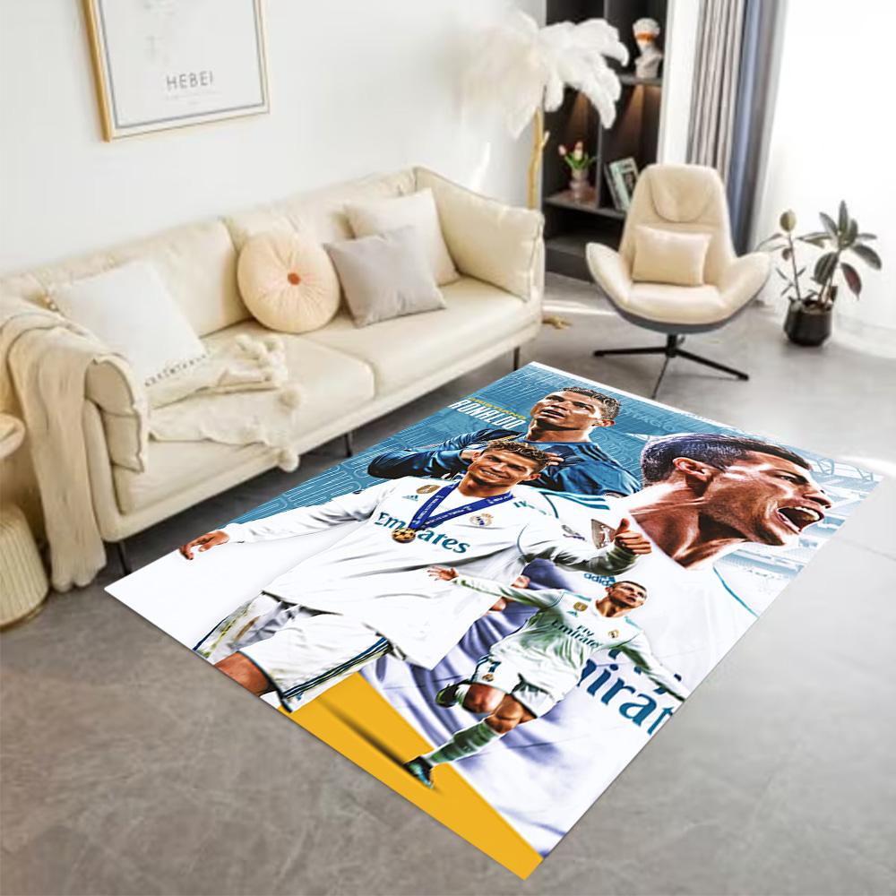 Cr7 Football Legend Area Rug Suitable for Bedrooms Outdoor Game Room Hallway Antislip Carpet Decorate Offices Best for Christmas