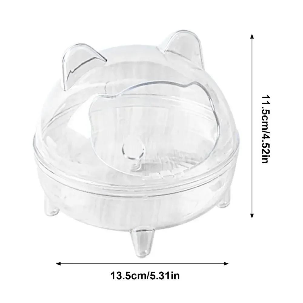 Hamster Toilet Chinchilla Bath House Golden Bear Bathroom Fully Transparent Field Of View Anti-spill For Gerbil Other Small Hams Pet Wash Basin