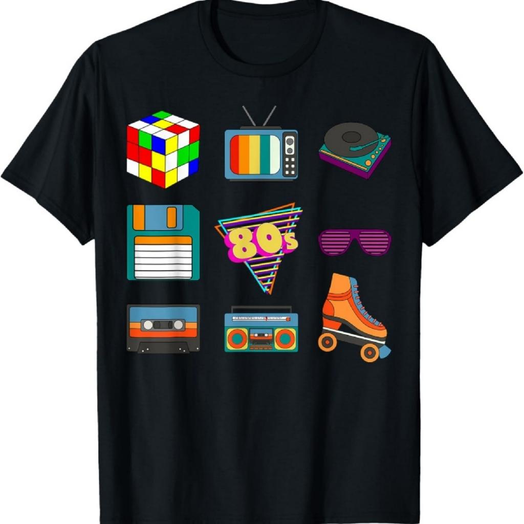 Футболка с коротким рукавом в стиле ретро 80-х, культура ностальгии, любитель диско-музыки, для вечеринок