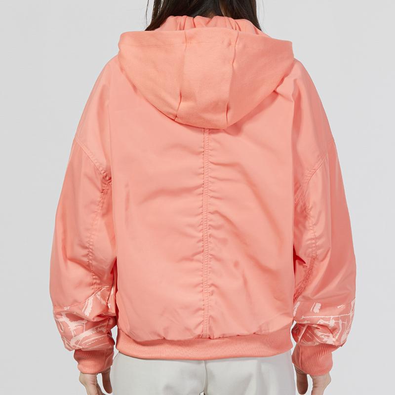 Adidas Теплая спортивная повседневная куртка с капюшоном, женская верхняя одежда, розовая HZ2997