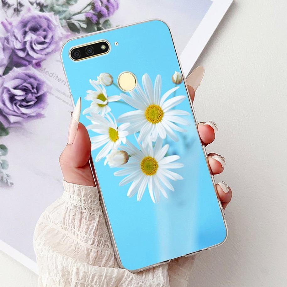 For Huawei Y6 2018 Case ATU-L21 ATU-L22 Cover Luxury Marble Butterfly Soft Silicone Phone Cover For Huawei Y6 Prime 2018 Carcasa