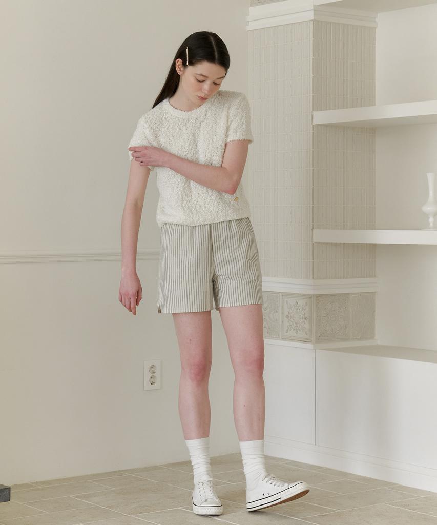 YUPPE Stripe Banding Pants_Ivory