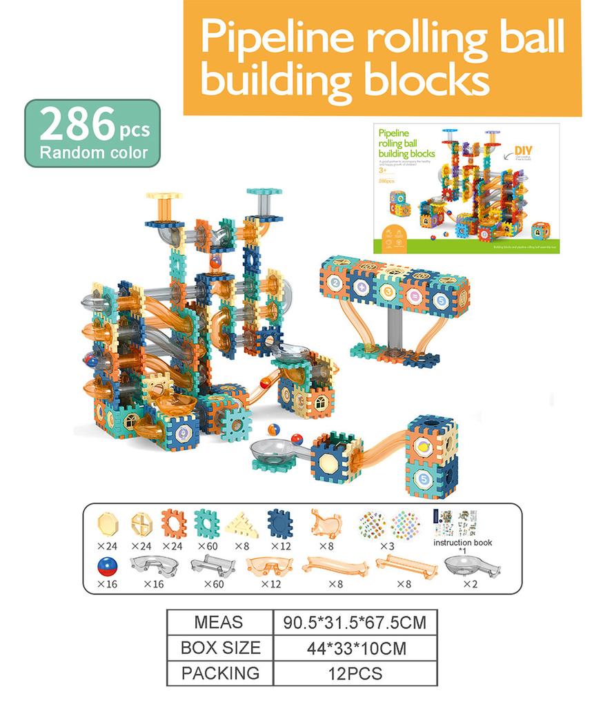 Slide Ball Building Block Children Assemble And Build Slide Marble Educational Toy Gifts