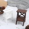 Миниатюрная деревянная подставка с цветочным рисунком, модель 1:12, полка для показа мебели для кукольного дома