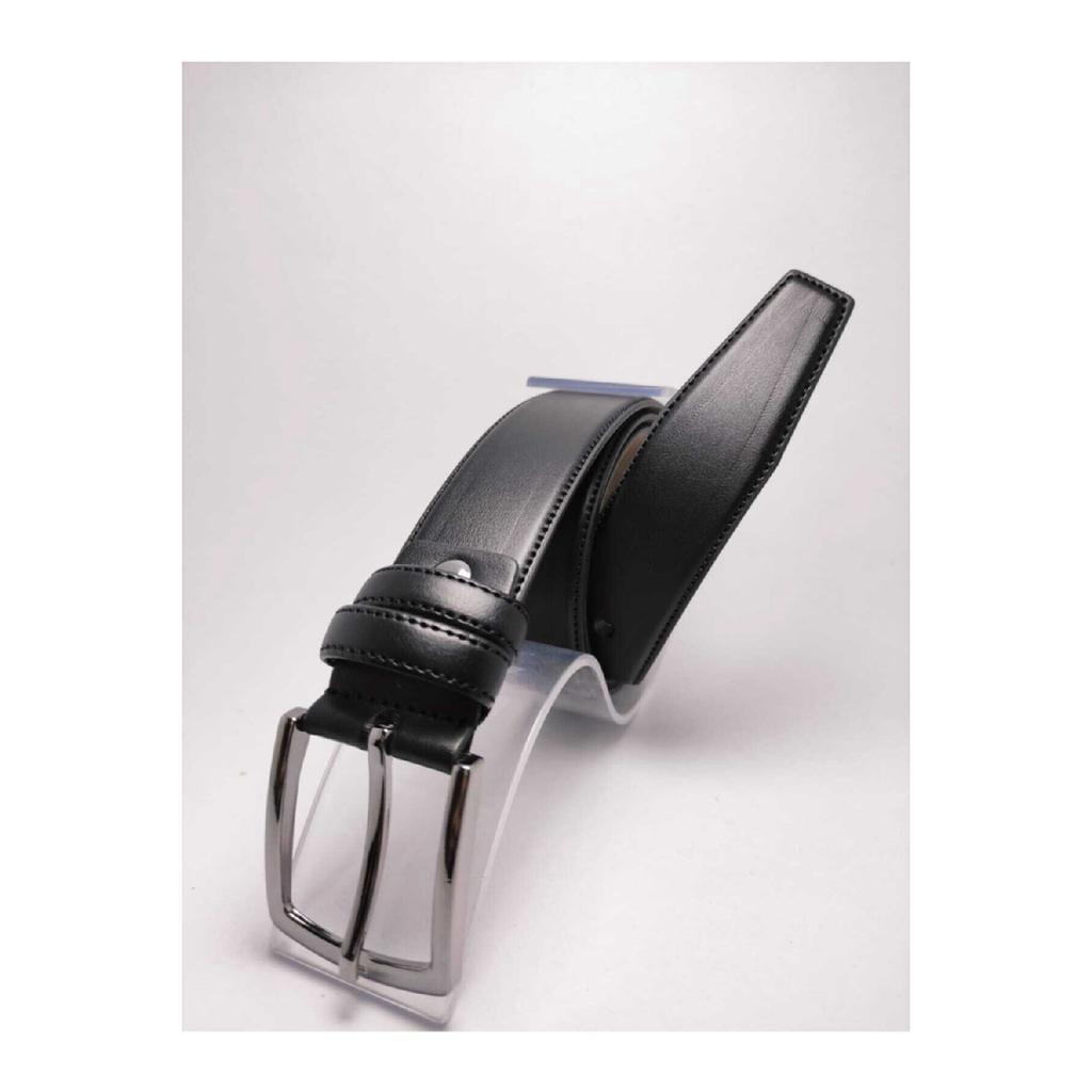 Мужской черный прошитый ремень