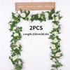 220Cm Artificial Garland Eucalyptus Hanging Plants Leaves Home Decor Fake Plants Vine Berries Garland Flower Wedding Party Decor