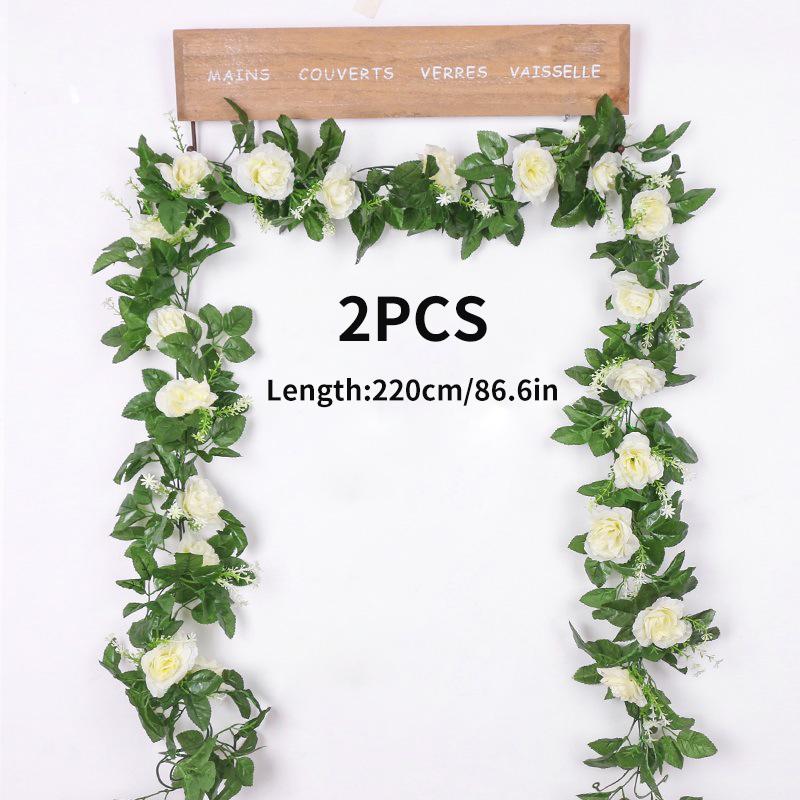 220Cm Artificial Garland Eucalyptus Hanging Plants Leaves Home Decor Fake Plants Vine Berries Garland Flower Wedding Party Decor