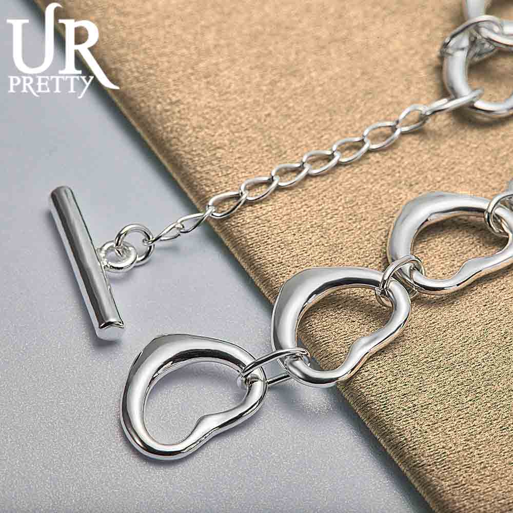 Романтичный браслет в форме сердца из стерлингового серебра 925 пробы, модные свадебные украшения