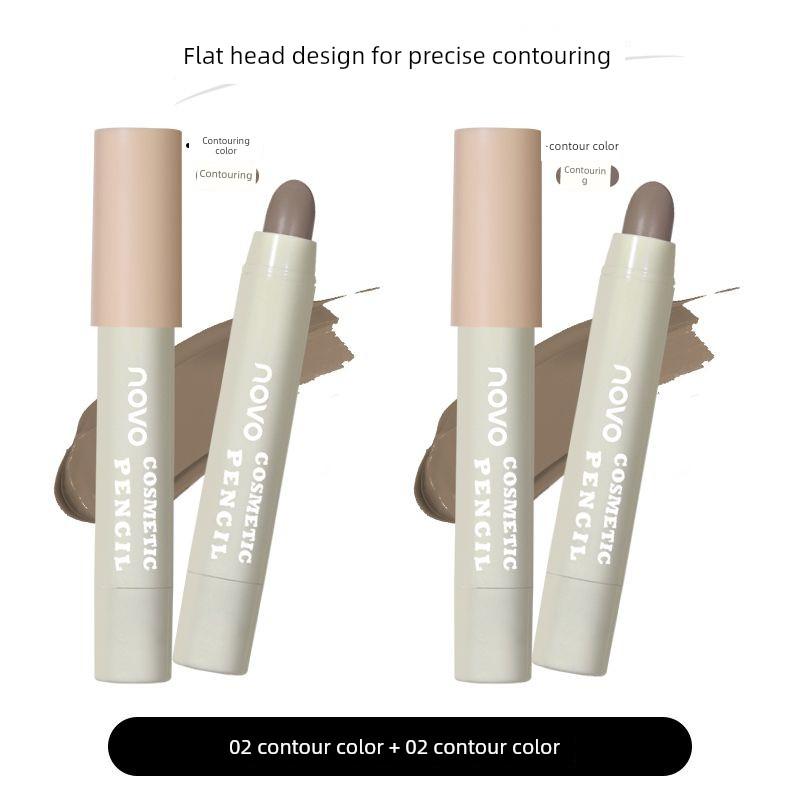 Novo Highlighter Contour Stick Matte Brightening Face Crouching Silkworm Facial Stereo Nose Shadow Shading Powder Newbie Beginner