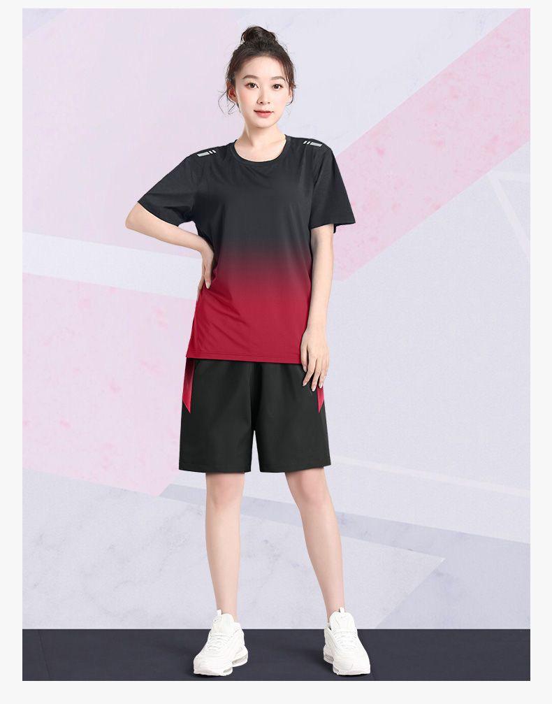 Женская быстросохнущая футболка для фитнеса из ледяного шелка на лето - Топ с коротким рукавом для баскетбола и бега.