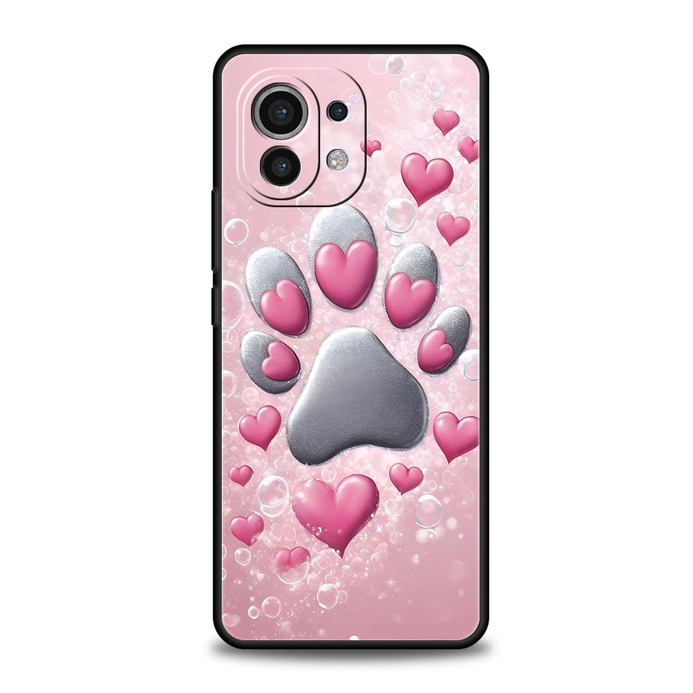 Чехол для телефона Og Paw Print Aesthetics для Xiaomi Mi 17 15 14 13 12 11 Ultra 15T 14T 13T 12T 11T Pro Lite 5G Мягкий корпус из ТПУ