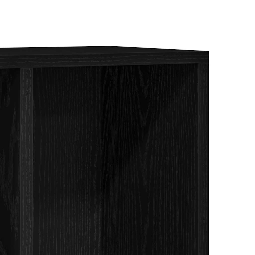 Bookshelf Black Oak Effect 50 x 25 x 80 cm Engineered Wood