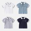 2025 Kids' Polo Shirt: Boys' Trendy Korean-Style Embroidered Short-Sleeve T-Shirt