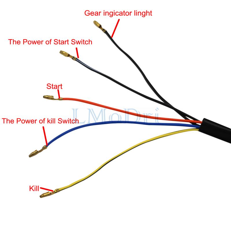 LMoDri 22 мм 7/8 "руль мотоцикла, светодиодная фара, лампа включения, выключения, управление электрическим запуском, звуковой сигнал, опасность