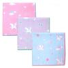Unicorn Gauze and Light Set of Made In Iroha Mameo Series Handkerchiefs, Pink, Purple, Blue, 3, Japan, 100% Cotton, 35x35cm,