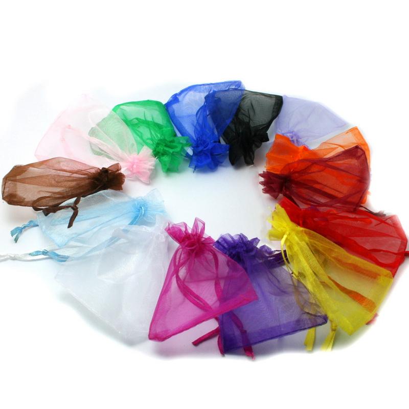 Маленькие мешочки в сетку для ювелирных украшений.15 цветов на выбор