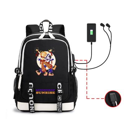 Sundrop Fnaf Периферия Большая Вместимость Студенческая Школьная Сумка Рюкзак для Походов Компьютерный Рюкзак с USB