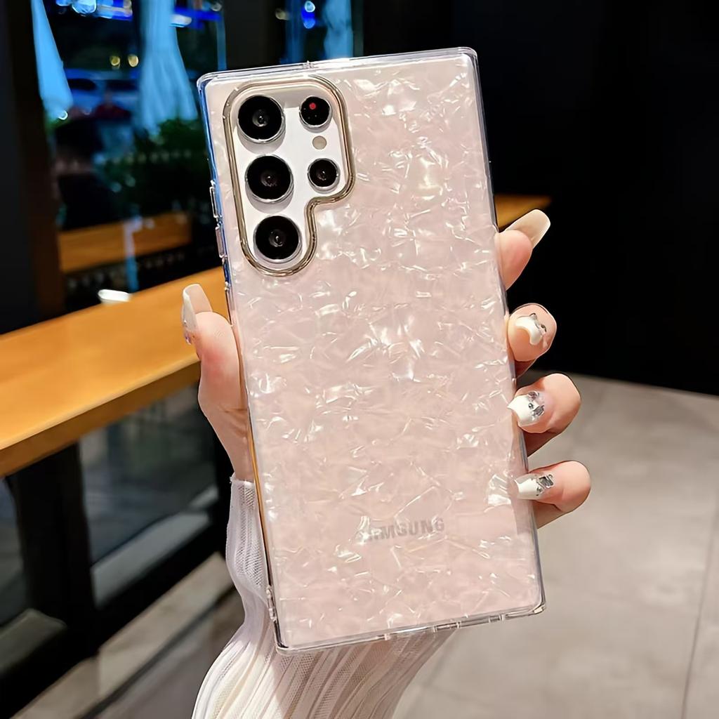 Чехол с узором «Ракушка Мечты» с блестками для Samsung S2 S22 S24 S23 FE Ultra Plus A16 A06 A A3 A2 A1 A4 A34 A24 A14 A3 A2 Чехол