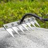 Стальные грабли для прополки, прочные садовые грабли с 5/6/7/8 зубьями, ручной инструмент для рыхления почвы и удаления сорняков