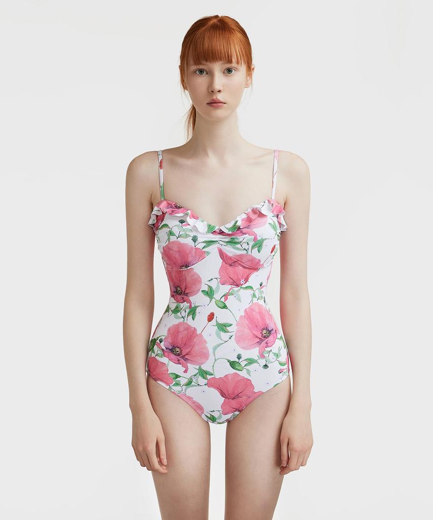 Монокини Ageunel Flora_Персиковый