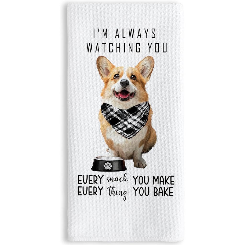 TNUW Funny Golden Retriever Kitchen Towels 16x24 Inch, Gifts for Golden Retriever Lovers Dish Tea Towels for Kitchen, Dog Mom Dad Lovers Owner Gifts