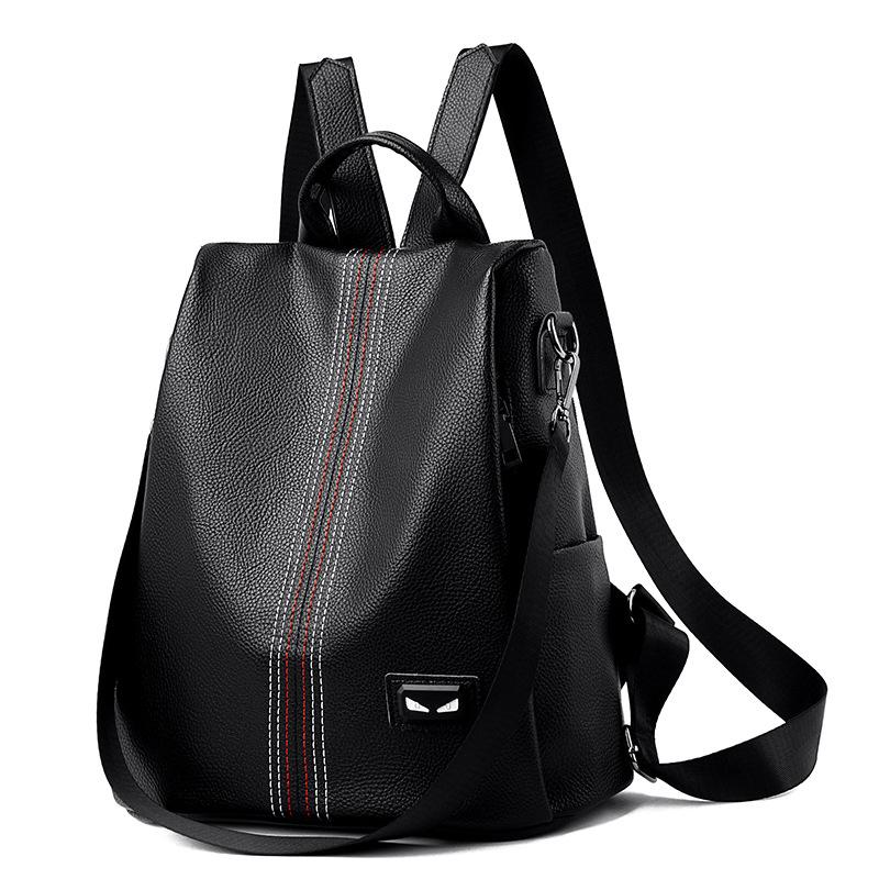 Новый модный рюкзак женский простой из мягкой кожи повседневный на плечо для работы, поездок, командировок, многоцелевая дорожная сумка