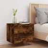 Table de chevet murale - Maison Exclusive - LED RVB intégrées - Chêne fumé - Bois d'ingénierie 50x39x41 cm