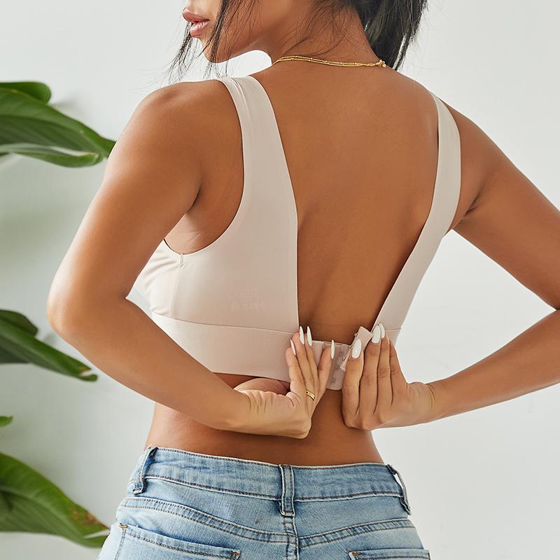 FINETOO Women Deep V Bras Female Push Up Padded Tops Sexy Wireless Underwear Ladies Plus Size Bralette Girls Intimates Lingerie