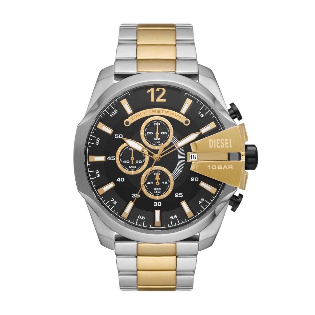 Мужские часы Diesel Mega Chief Chronograph из нержавеющей стали - DZ4581, Трехцветные, Один размер, Мужские часы Mega Chief Chronograph из нержавеющей стали - DZ4581