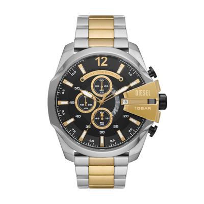 Мужские часы Diesel Mega Chief Chronograph из нержавеющей стали - DZ4581, Трехцветные, Один размер, Мужские часы Mega Chief Chronograph из нержавеющей стали - DZ4581
