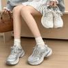 Thick-soled Dad Shoes Women's 2025 Spring New Models Increase Height and Show Feet Small Versatile Sports Shoes Mesh Light Casual Women's Shoes