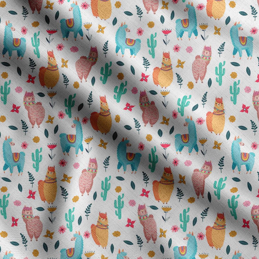 Soimoi Принт ламы альпаки, хлопковый батист, ткань для квилтинга, продаваемая во дворе, ширина 42 дюйма, хлопчатобумажная ткань средней плотности, швейные принадлежности,