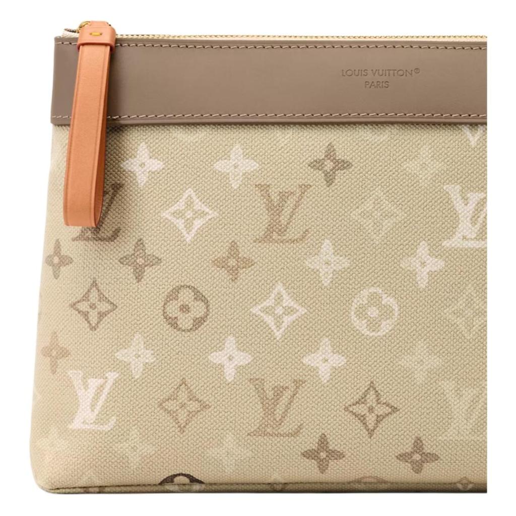 LOUIS VUITTON Pochette Voyage Souple Monogram Surplus Coated Canvas Toiletry Bag Men's Sand M29427