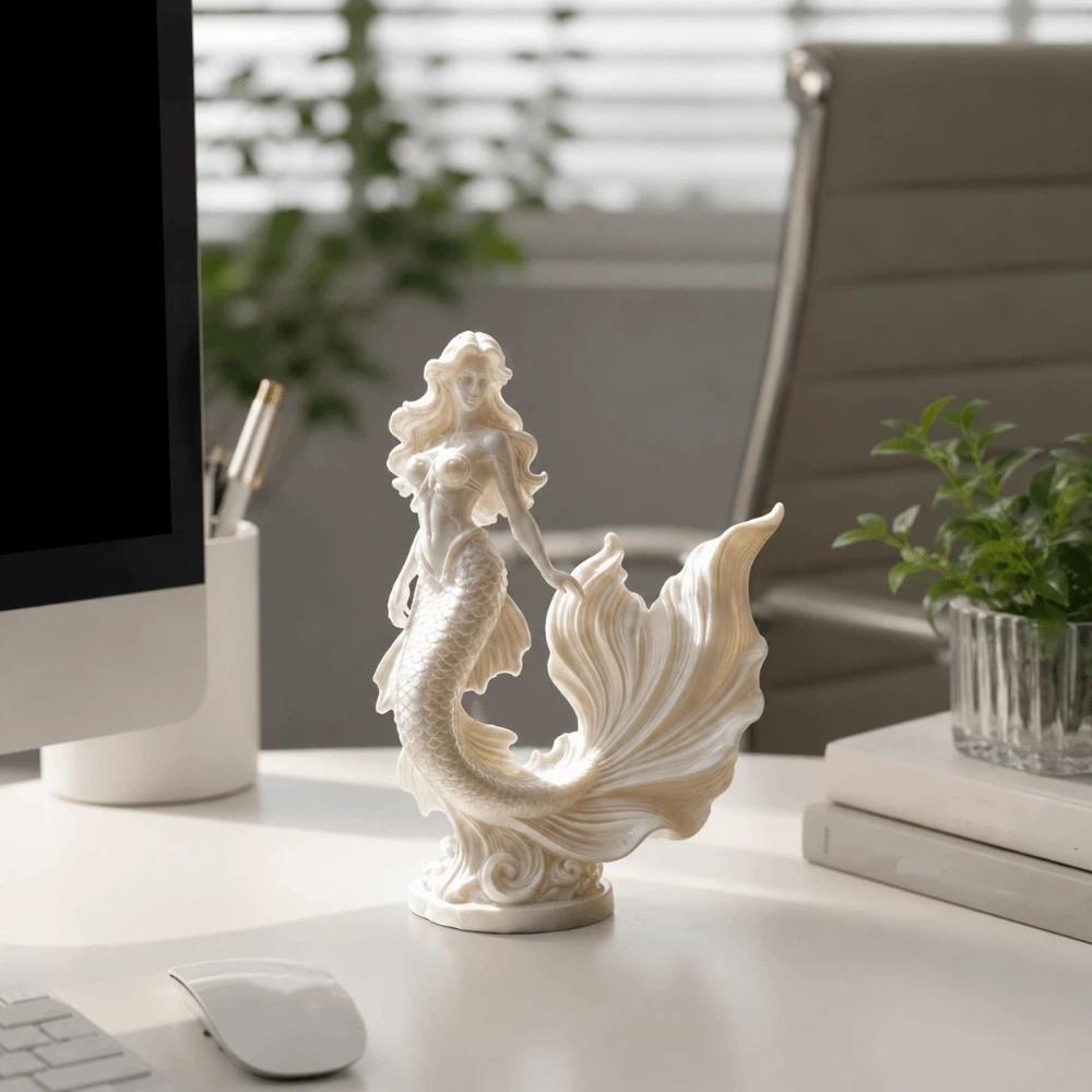 Sculpture Desktop Ornaments Ocean Theme Mermaid Ornaments Art Crafts Home Decoration Gift