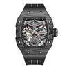 Часы HAOFA Automatic Skeleton Carbon Fiber Power 80 Titanium Watch мужские, часы, корпус, резерв, часы, механические, светящиеся, бочкообразные,