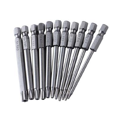 Набор бит Torx из 11 штук 3,52 дюйма Набор бит-отверток Torx Ударный Магнитный Адаптер