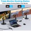 Docking Station Dual Monitor for Dell/HP/Lenovo/Surface Laptop, Dual HDMI Adapter for 2 Monitors, Laptop Docking Station Dual Monitor, 13 in 1 USB C