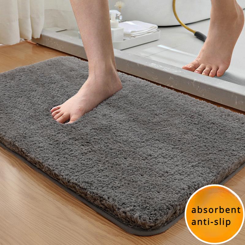 Non-Slip Absorbent Microfiber Bath Rugs, Soft Foot Mat, Luxury Bathroom Rug, Floor Carpet, Quick Drying