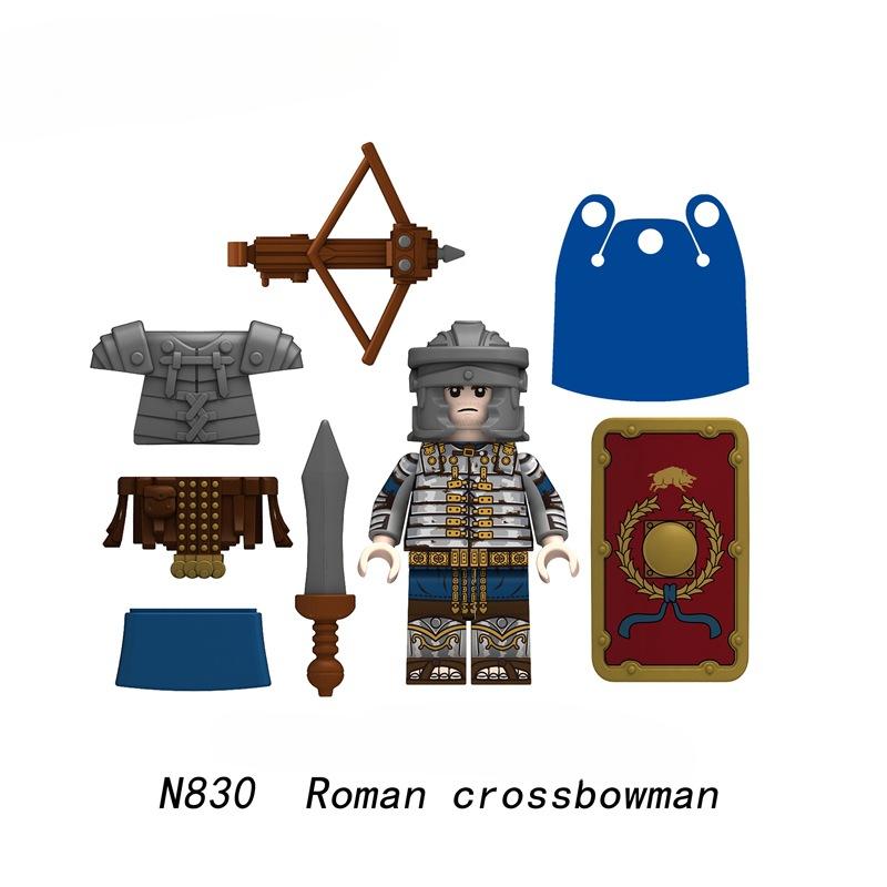 Римская тяжелая пехота Мини-строительные блоки Куклы Кирпичи Арбалетчик Центурион Фигурки Сборные игрушки для детей N829-832