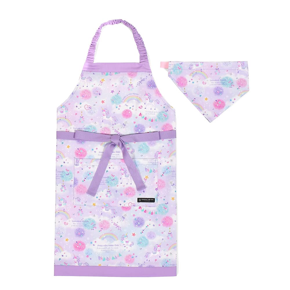 ЯРКИЙ КОНФЕТНЫЙ СТИЛЬ Набор из 3 предметов Фартук Сумка на шнурке Антибактериальная маска Набор из 2 предметов Треугольный слинг Подготовка к детскому саду Милая девочка Фантазия с единорогом
